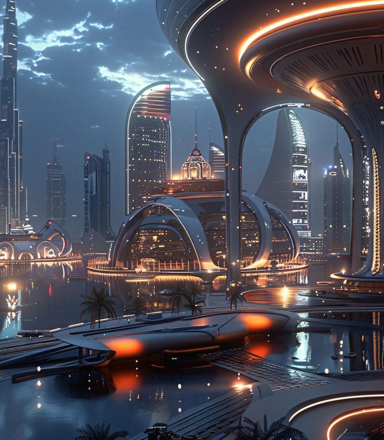 光とコードの街